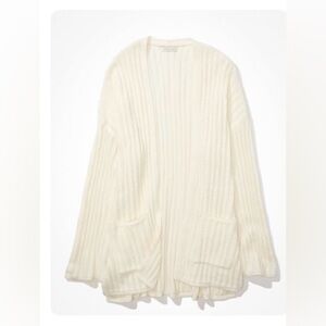 American Eagle Outfitters Cream Cardigan